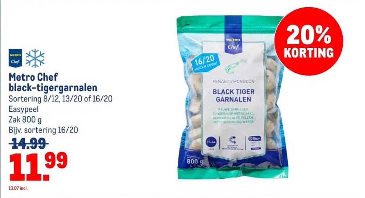 Metro Chef black-tigergarnalen