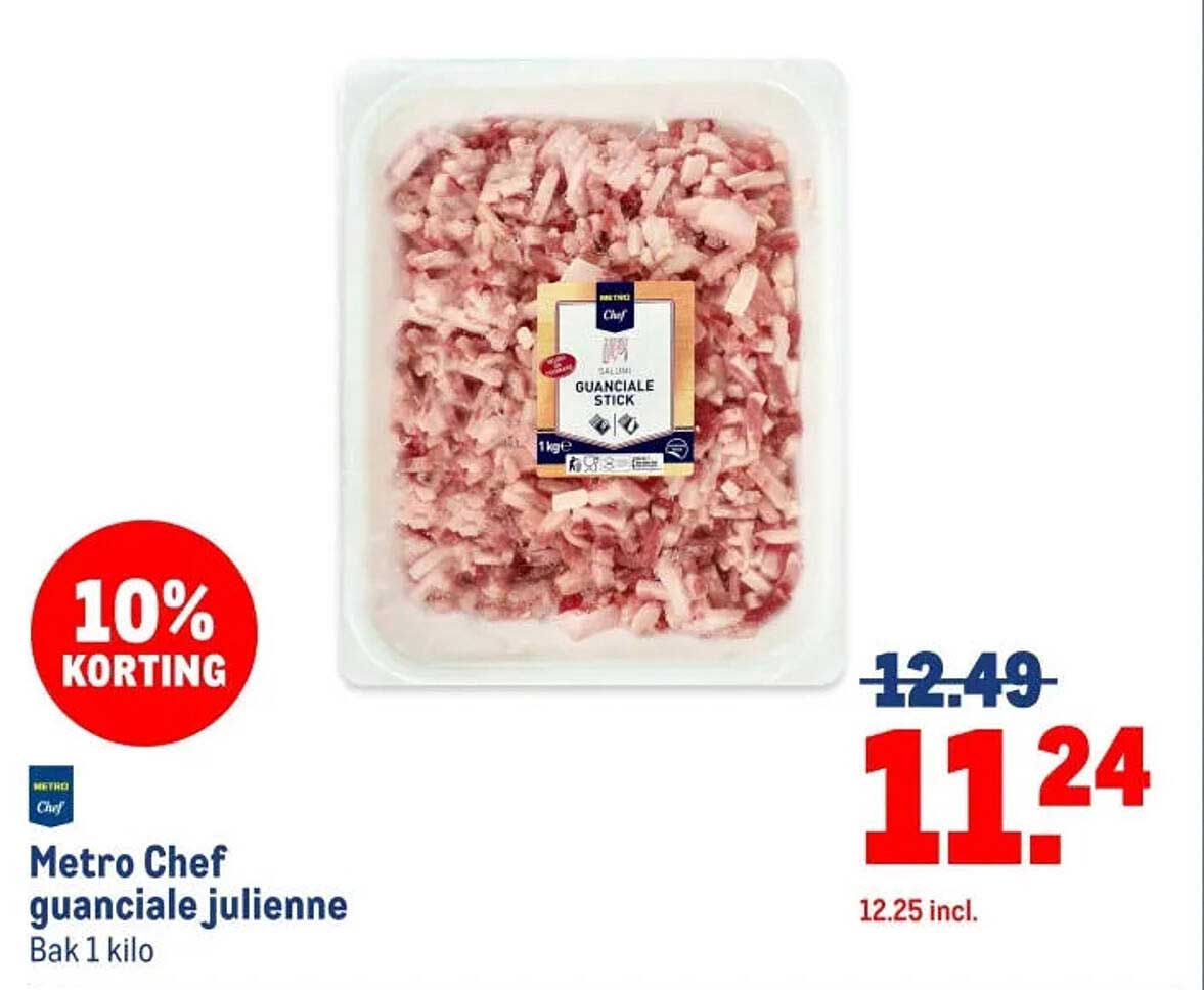 Metro Chef guanciale julienne