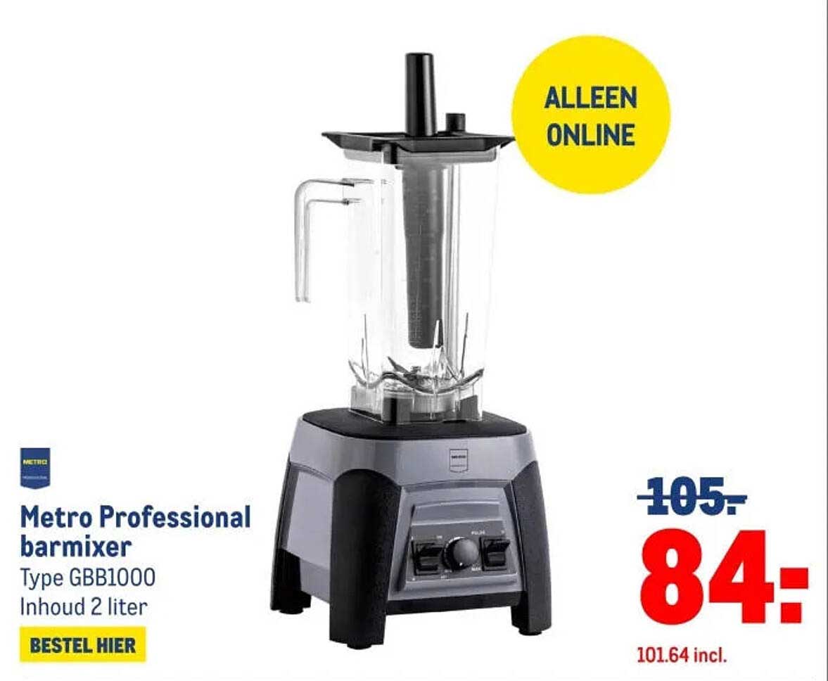 Metro Professional barmixer Type GBB1000 Inhoud 2 liter