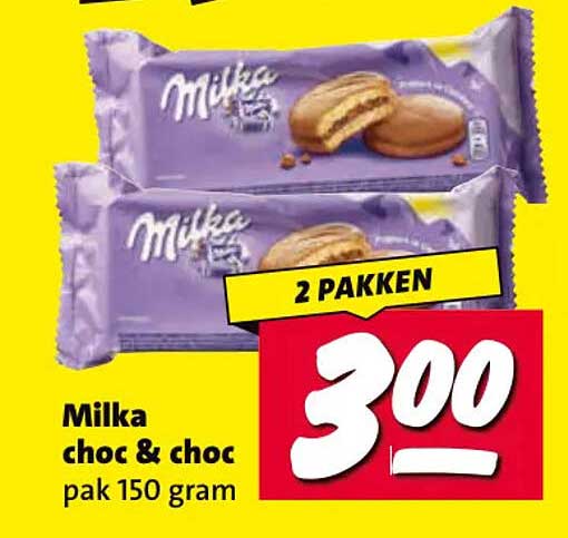Milka choc & choc pak 150 gram 2 pakken