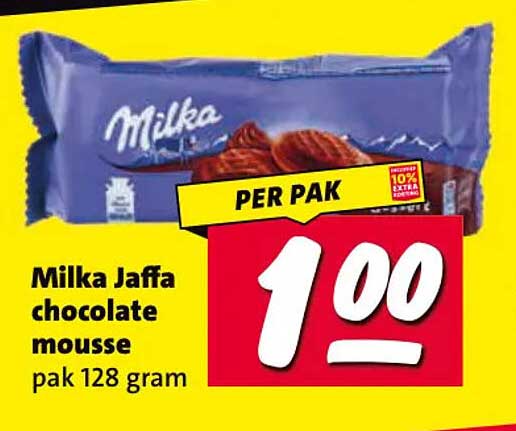 Milka Jaffa chocolate mousse pak 128 gram