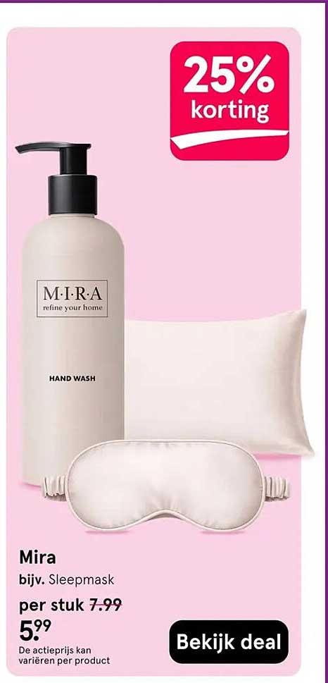 Mira bijz. Sleepmask 25% korting