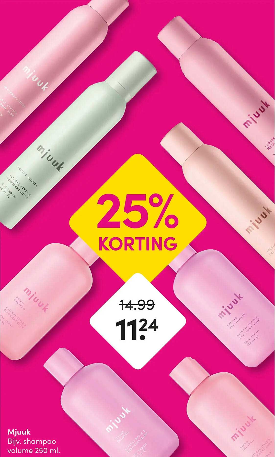 Mjuuk Bijv. shampoo volume 250 ml. 25% KORTING