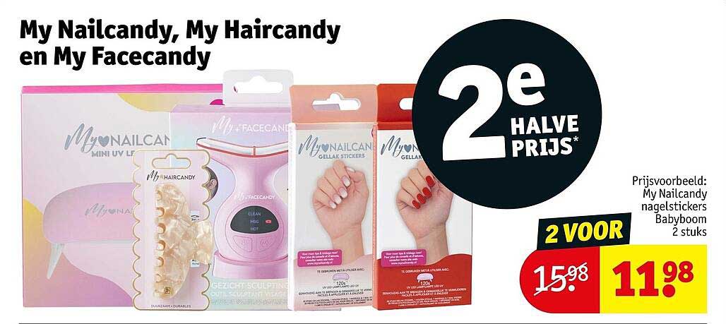 My Nailcandy, My Haircandy en My Facecandy 2e halve prijs