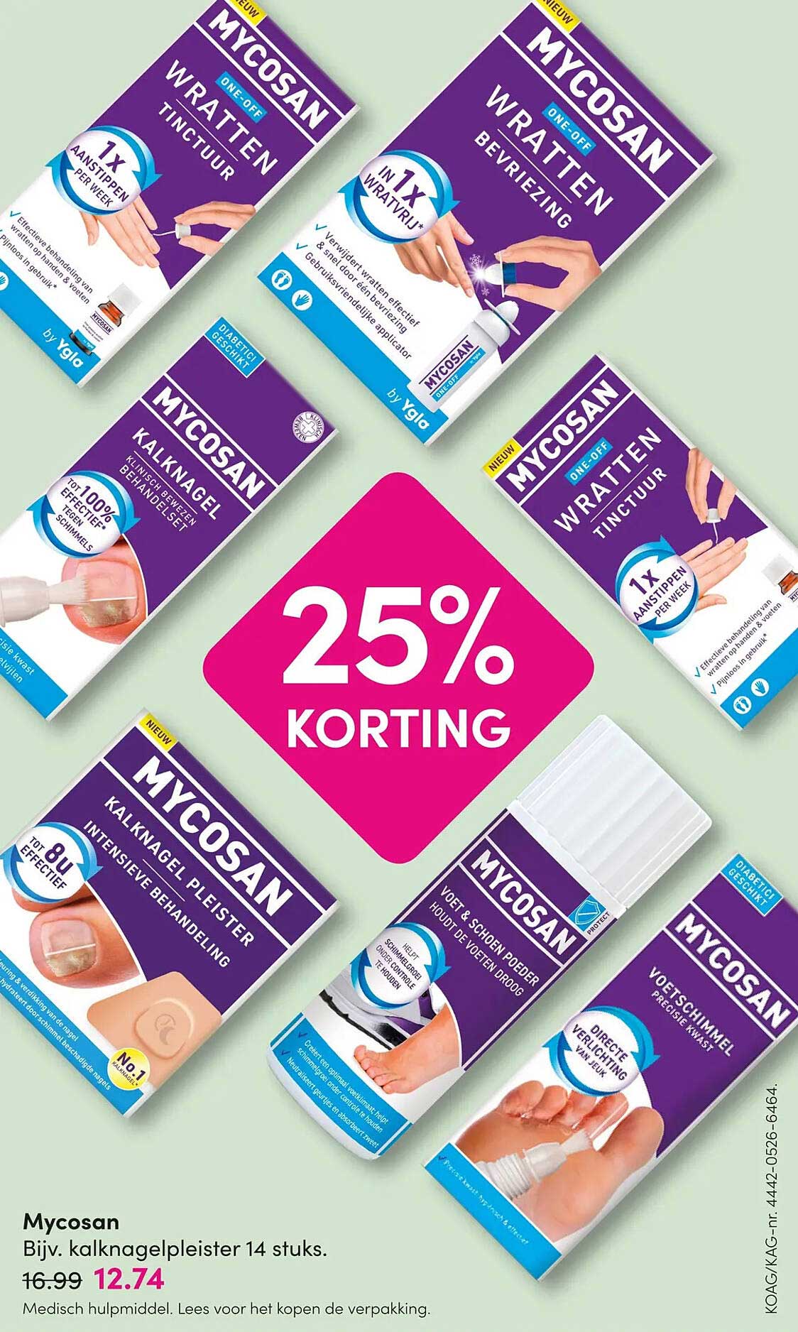 Mycosan Bijv. kalknagelpleister 14 stuks. 25% KORTING