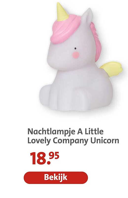 Nachtlampje A Little Lovely Company Unicorn