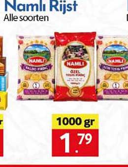 Namli Rijst Alle soorten