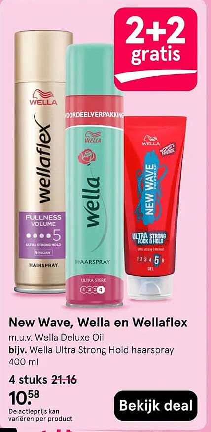 New Wave, Wella en Wellaflex 2+2 gratis