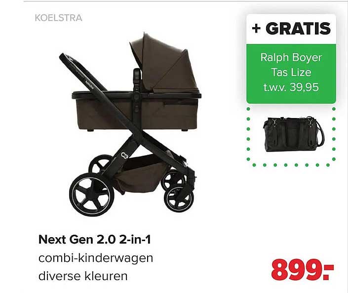 Next Gen 2.0 2-in-1 combi-kinderwagen diverse kleuren + GRATIS Ralph Boyer Tas Lize t.w.v. 39,95