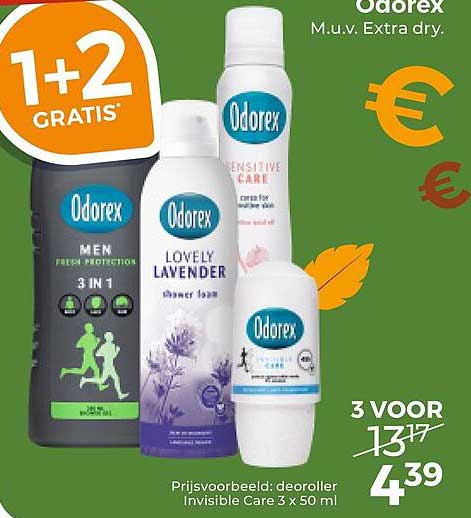 Odorex M.u.v. Extra dry. 1+2 GRATIS