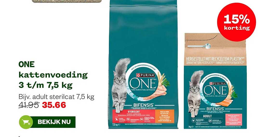 ONE kattenvoeding 3 t/m 7,5 kg