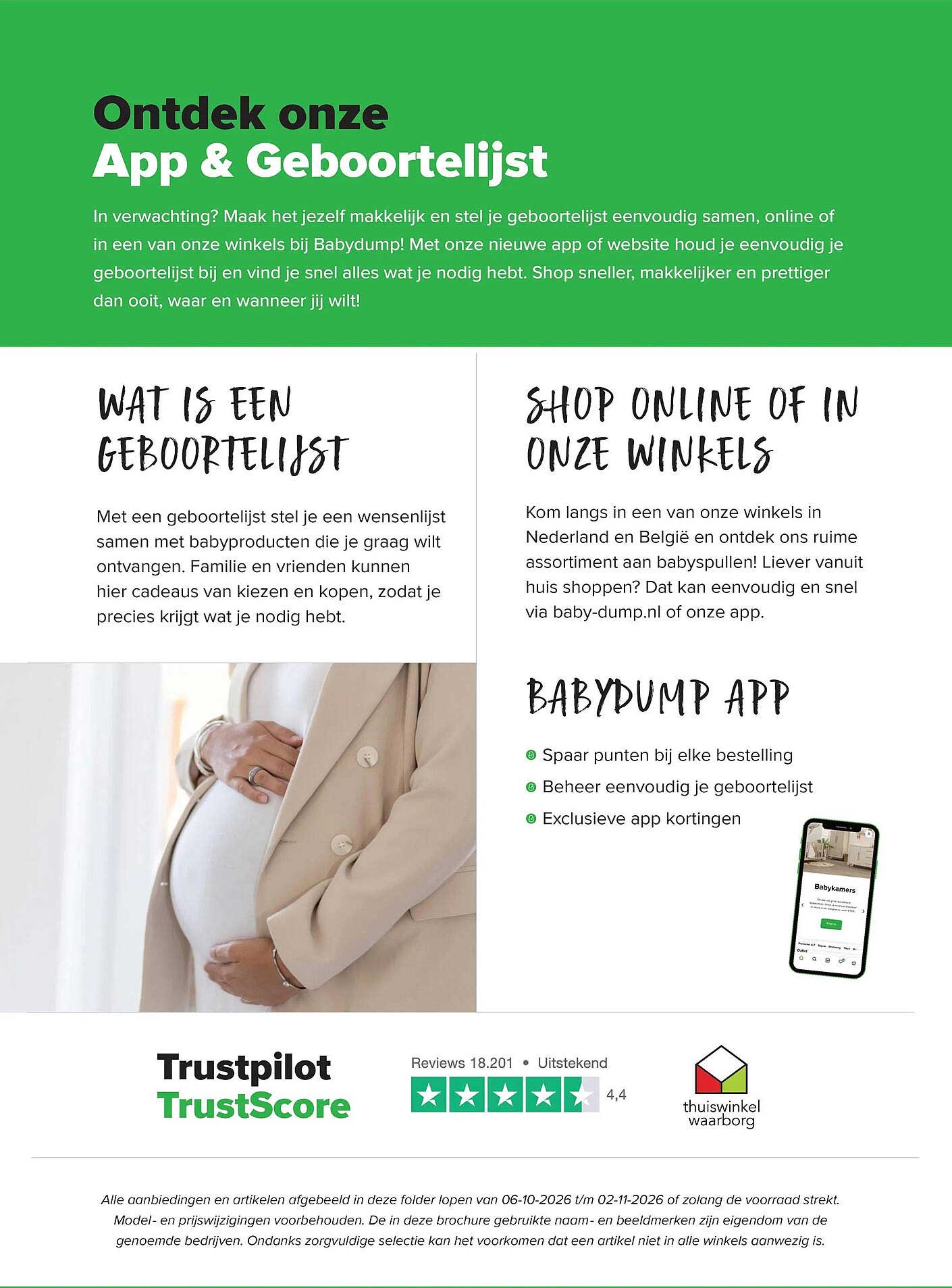 Ontdek onze App & Geboortelijst