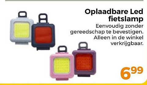 Oplaadbare Led fietslamp