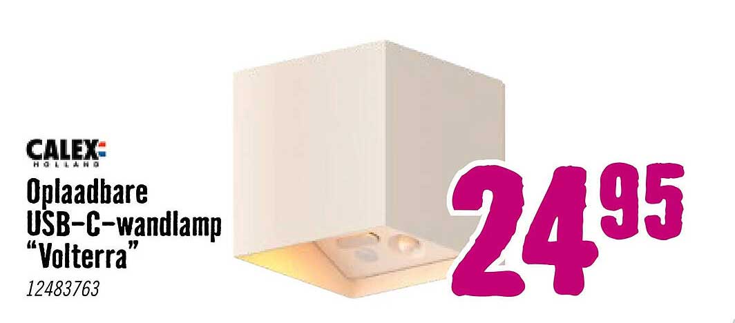 Oplaadbare USB-C-wandlamp “Volterra”