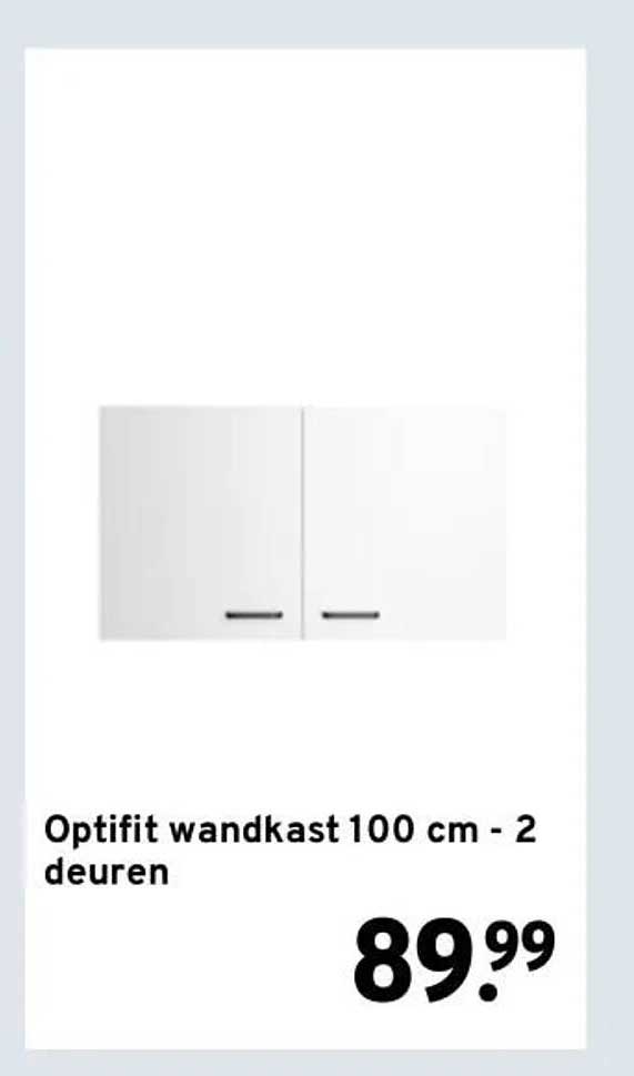 Optifit wandkast 100 cm - 2 deuren