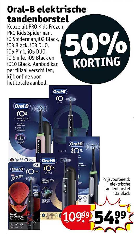 Oral-B elektrische tandenborstel 50% korting