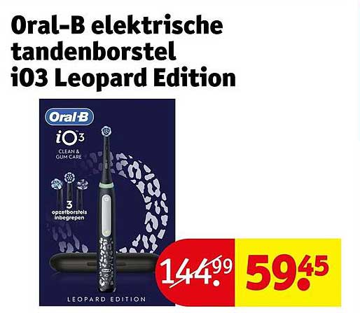 Oral-B elektrische tandenborstel iO3 Leopard Edition