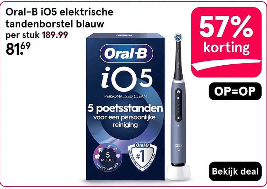 Oral-B iO5 elektrische tandenborstel blauw