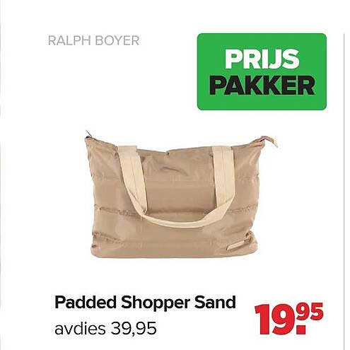Padded Shopper Sand