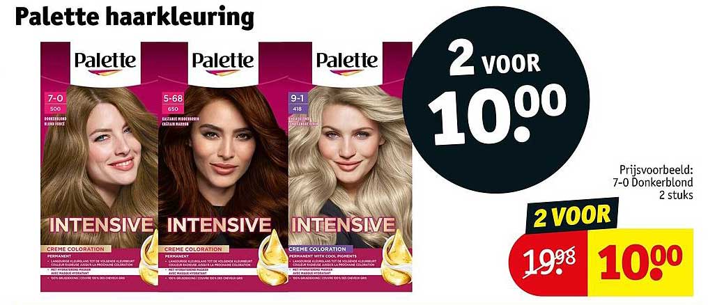 Palette haarkleuring 2 voor 10.00