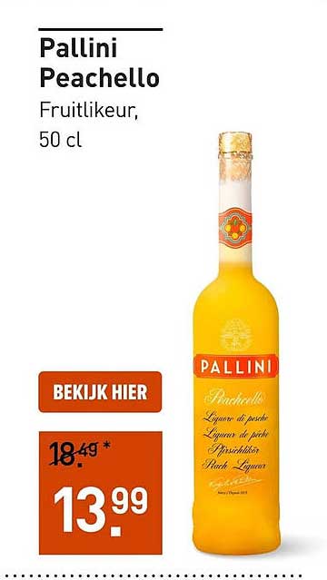 Pallini Peachello Fruitlikeur, 50 cl