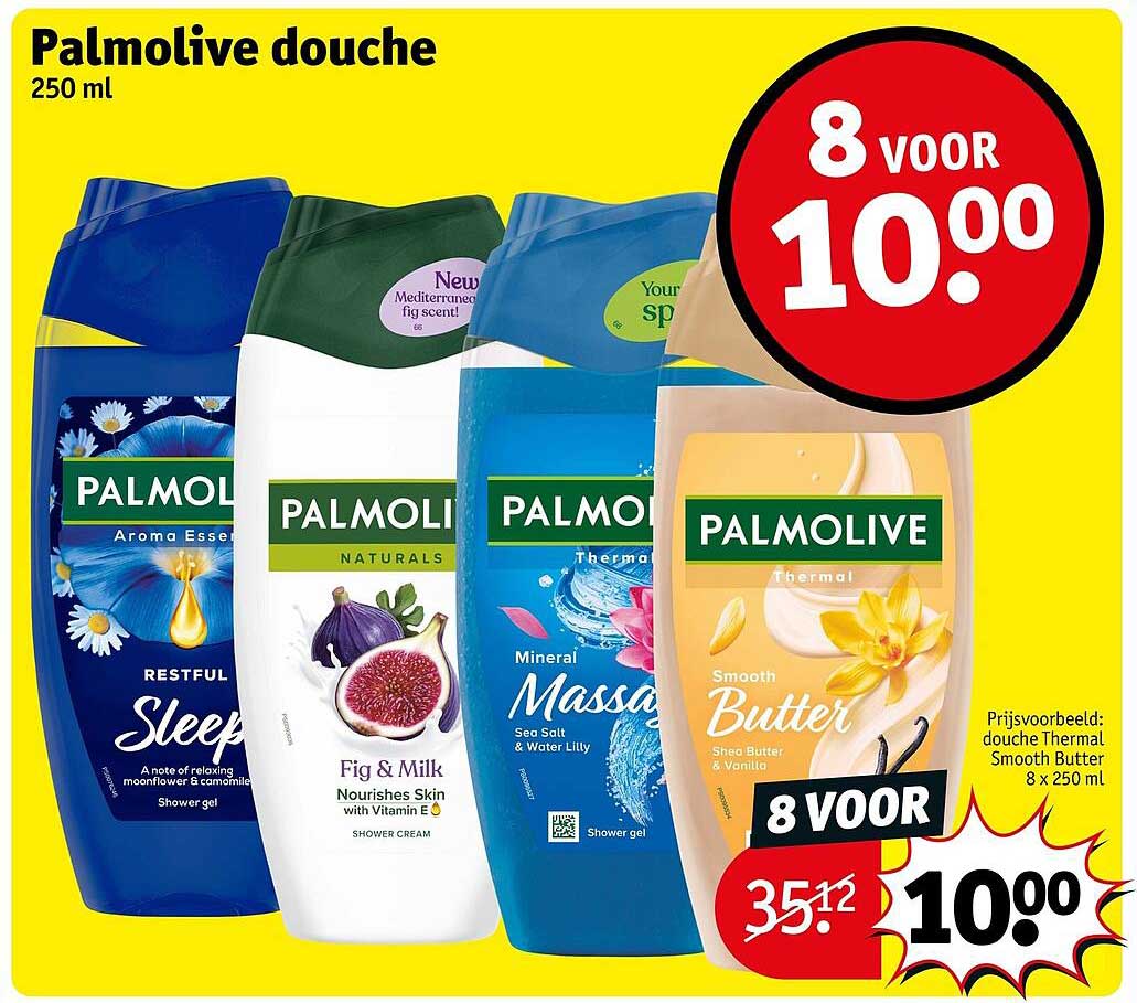 Palmolive douche 250 ml 8 voor 10.00