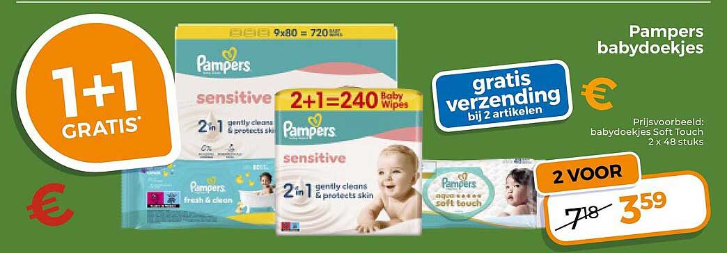 Pampers babydoekjes 2 VOOR