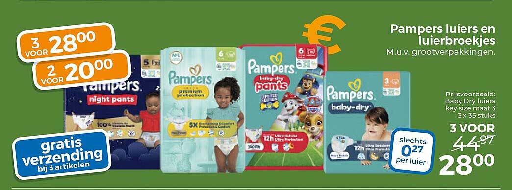 Pampers luiers en luierbroekjes