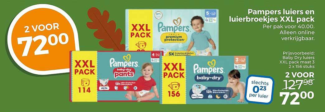 Pampers luiers en luierbroekjes XXL pack