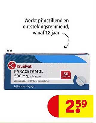 PARACETAMOL 500 mg, tabletten