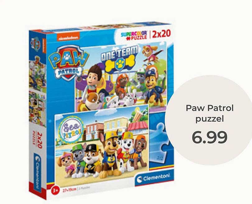 Paw Patrol puzzel 2x20