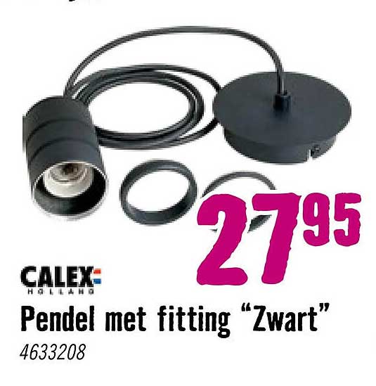 Pendel met fitting “Zwart”