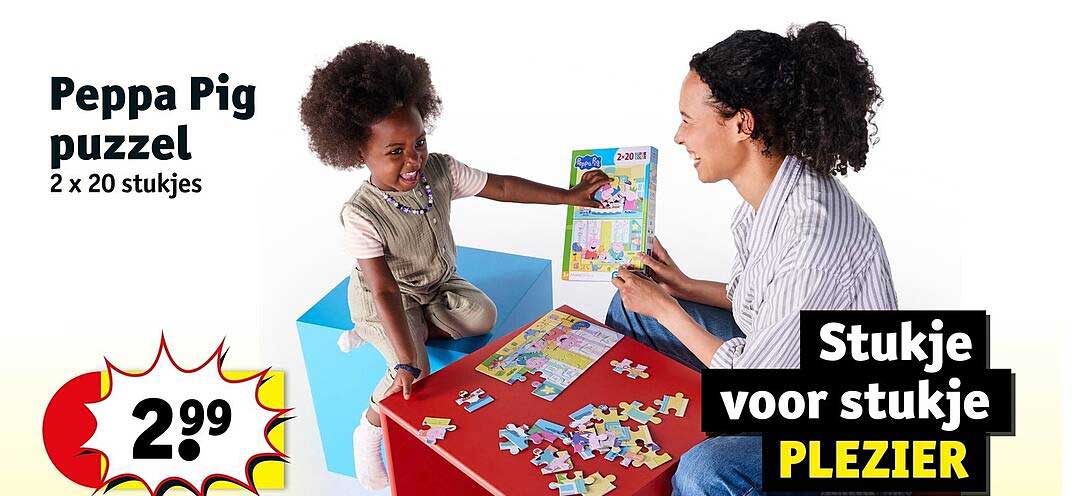 Peppa Pig puzzel 2 x 20 stukjes