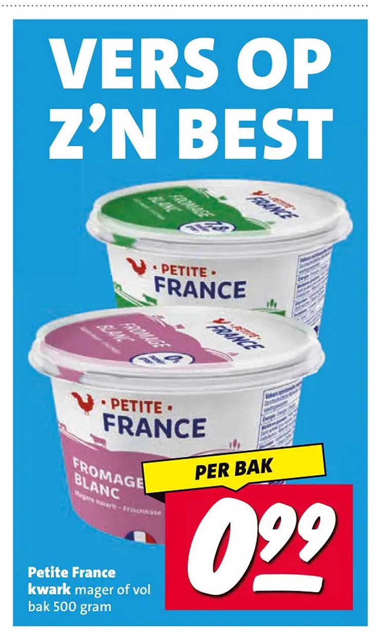 Petite France kwark mager of vol bak 500 gram