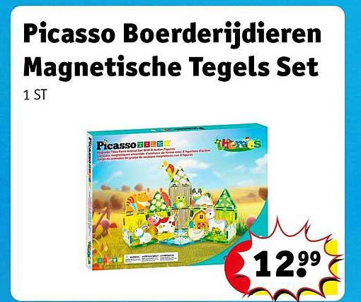 Picasso Boerderijdieren Magnetische Tegels Set