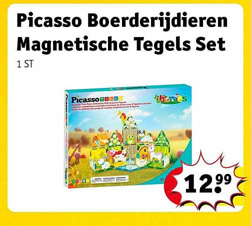 Picasso Boerderijdieren Magnetische Tegels Set