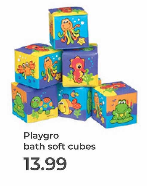Playgro bath soft cubes