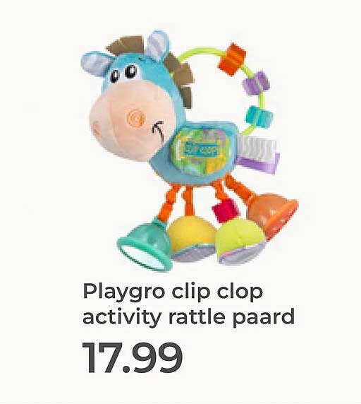 Playgro clip clop activity rattle paard