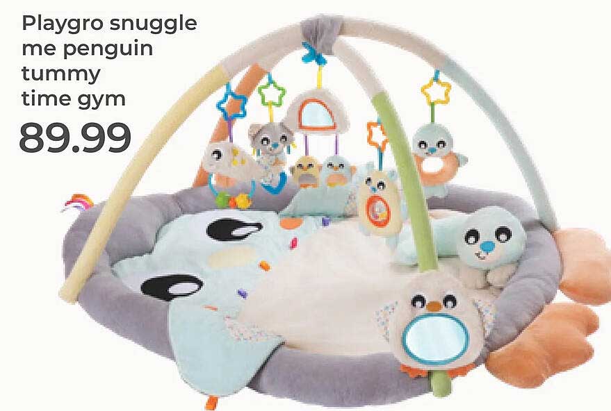 Playgro snuggle me penguin tummy time gym