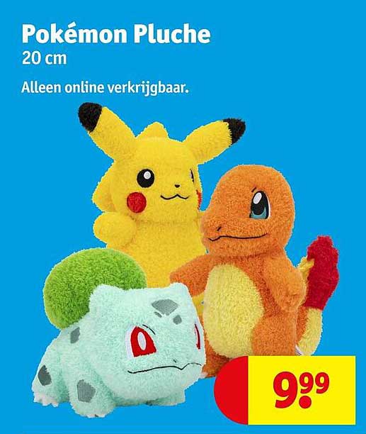 Pokémon Pluche 20 cm Alleen online verkrijgbaar.