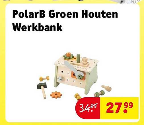 PolarB Groen Houten Werkbank
