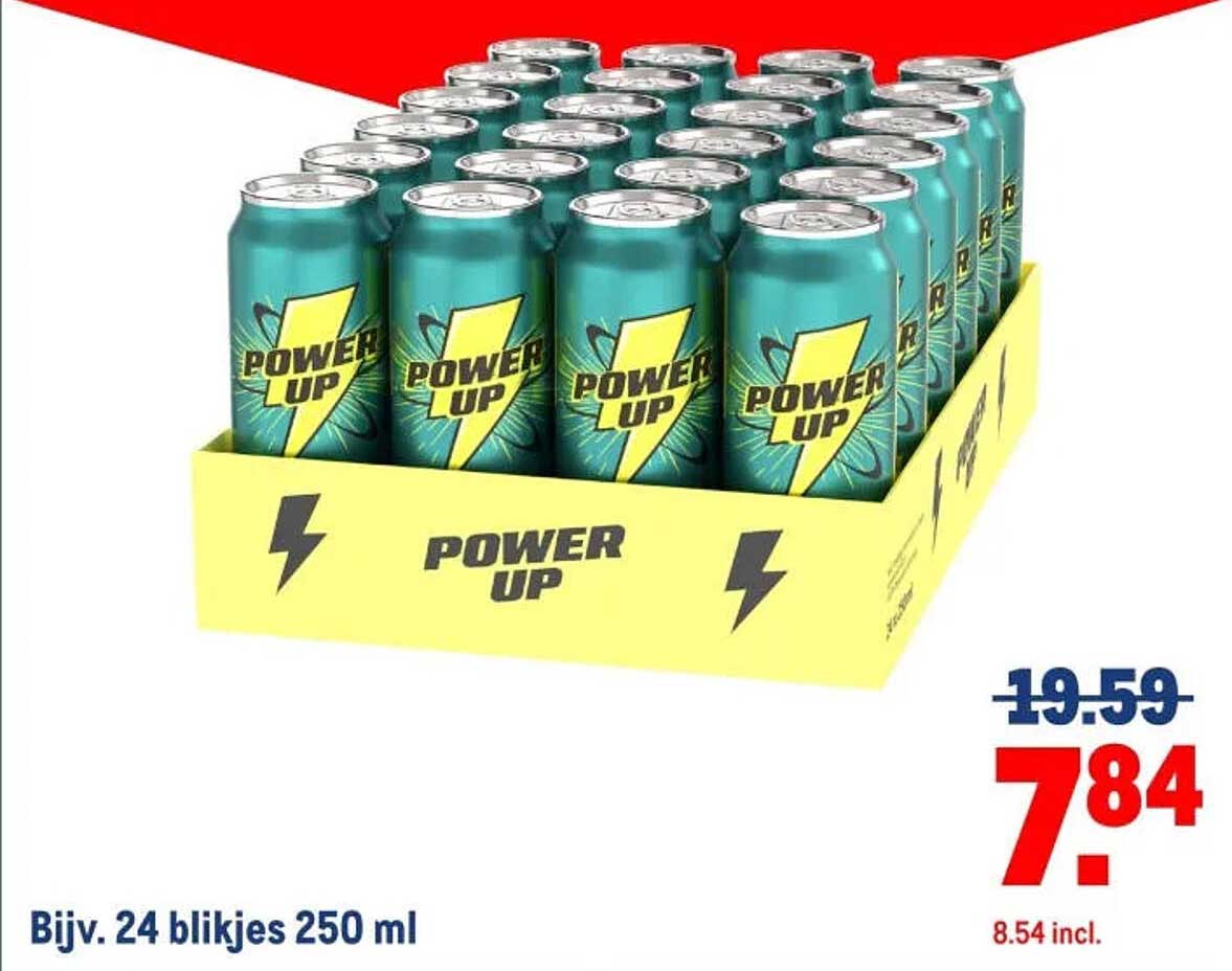 Power Up Bijv. 24 blikjes 250 ml
