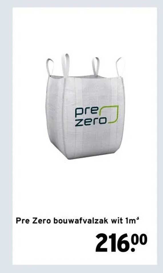 Pre Zero bouwafvalzak wit 1m³