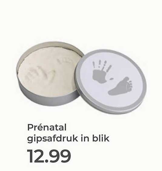 Prénatal gipsafdruk in blik