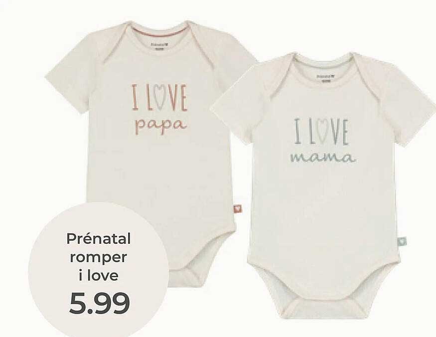 Prénatal romper i love