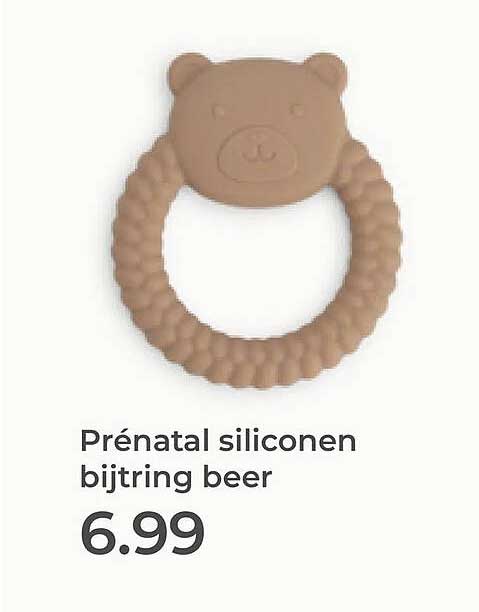 Prénatal siliconen bijtring beer