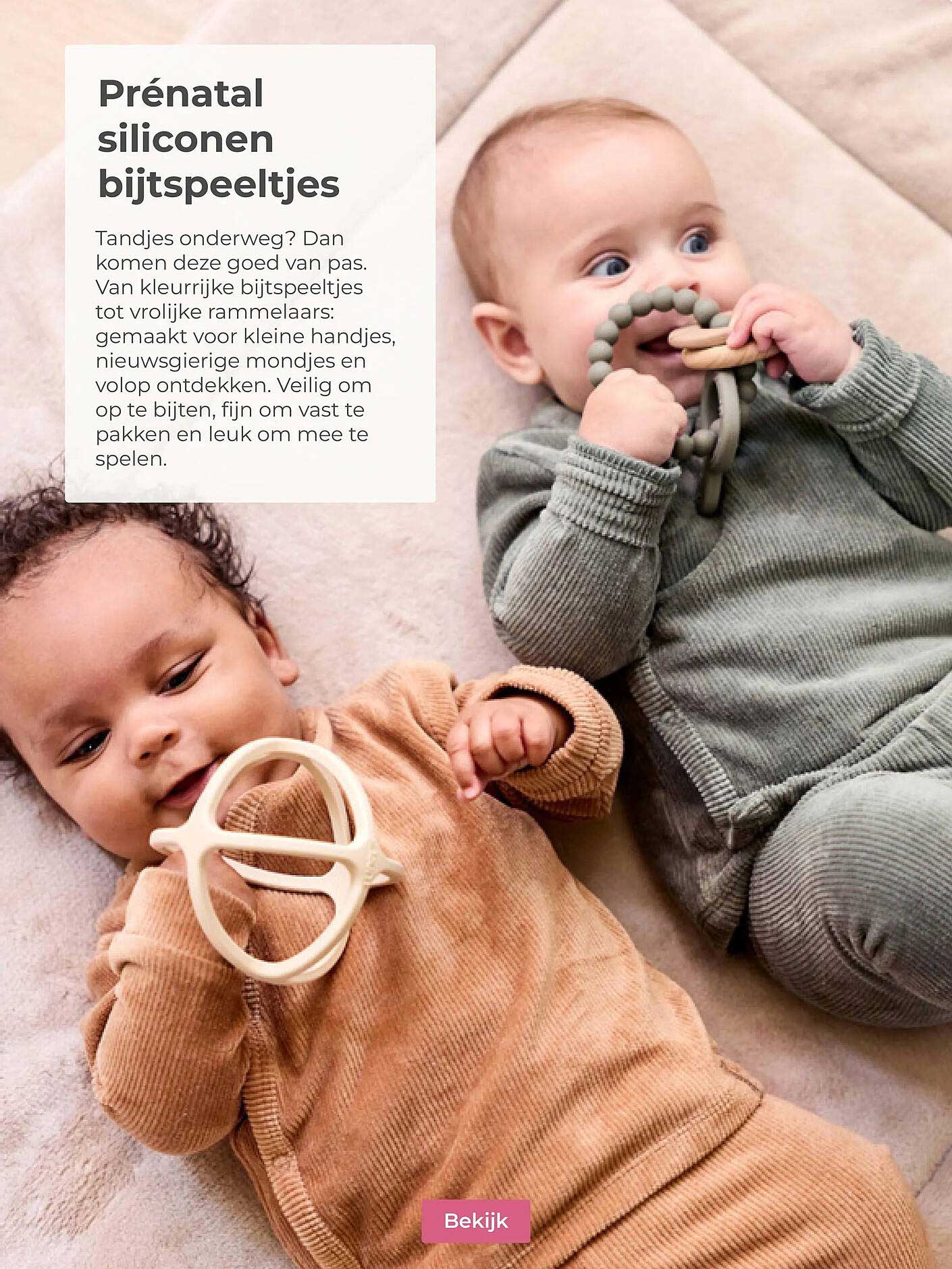Prénatal siliconen bijtspeeltjes