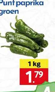 Punt paprika groen