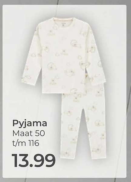 Pyjama Maat 50 t/m 116