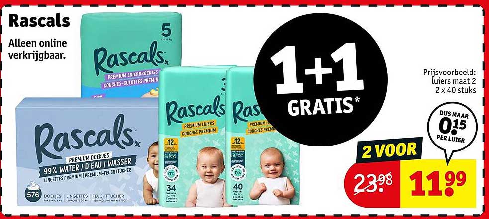 Rascals 1+1 gratis